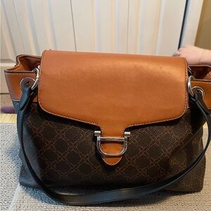 Nine West Tan and Brown Shoulder Bag